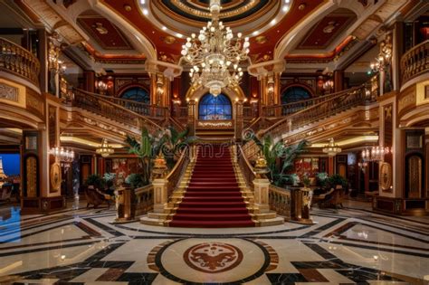 casino hotel staircase lobby